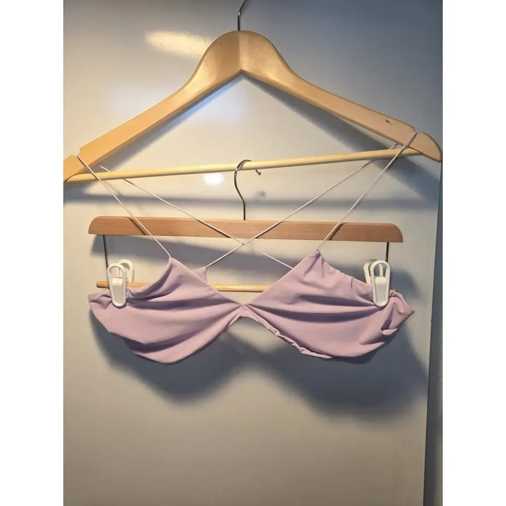 Intimately Free People Women Bra Large Lilac Lavender Bralette Wireless Light